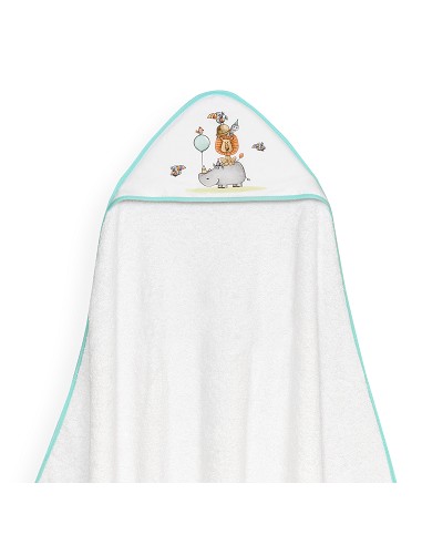 Capa Baño 1X1 Mod Rino-Leon Estampado Bco/Verde