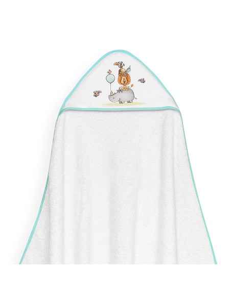 Capa Baño 1X1 Mod Rino-Leon Estampado Bco/Verde