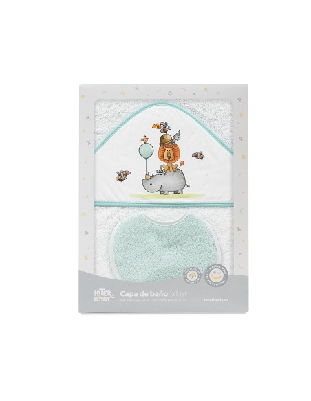 Capa Baño 1X1 Mod Rino-Leon Estampado Bco/Verde