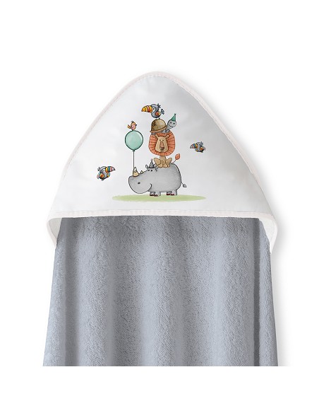 Capa Baño 1X1 Mod Rino-Leon Estampado Gris