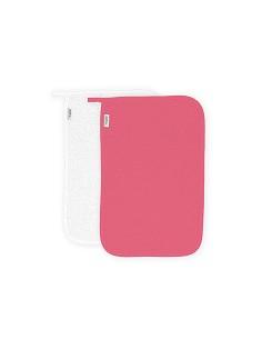 Toalla Guarderia Pack2 Bco/Fucsia