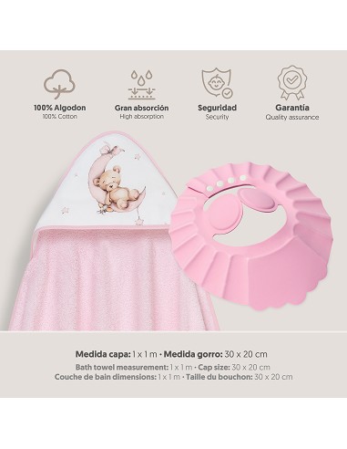 Capa Baño 1X1 Mod Estampado Oso Luna...