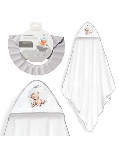 Capa Baño 1X1 Mod Estampado Oso Luna Estrellas+Gorro...