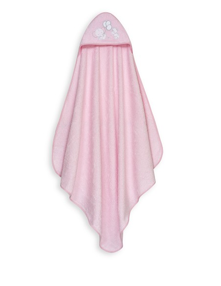 Capa Baño 1X1 Mod Oso Elefante Globos+Gorro Rosa