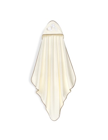 Capa Baño 1X1 Mod Oso Elefante Globos+Gorro Beig