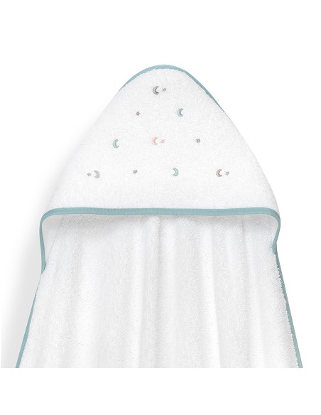 Capa Baño 1X1 Mod Estrella Luna Multicolor+Gorro Bco/Verde