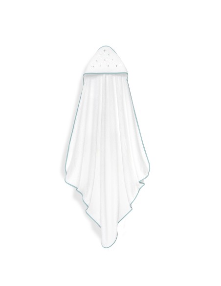 Capa Baño 1X1 Mod Estrella Luna Multicolor+Gorro Bco/Verde