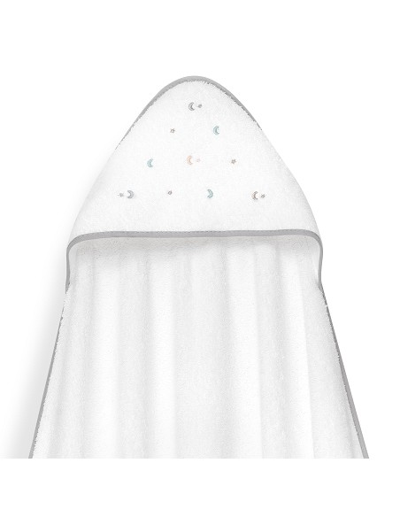 Capa Baño 1X1 Mod Estrella Luna Multicolor+Gorro Bco/Gris