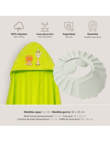 Capa Baño 1X1 Mod Leon Jirafa Pajarito+Gorro...
