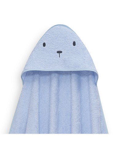 Capa Baño 1X1 Mod Oso+Dudu Muselina Azul