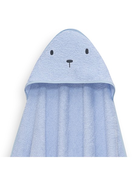 Capa Baño 1X1 Mod Oso+Dudu Muselina Azul