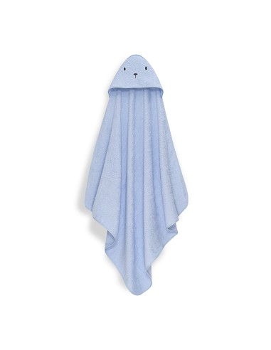 Capa Baño 1X1 Mod Oso+Dudu Muselina Azul