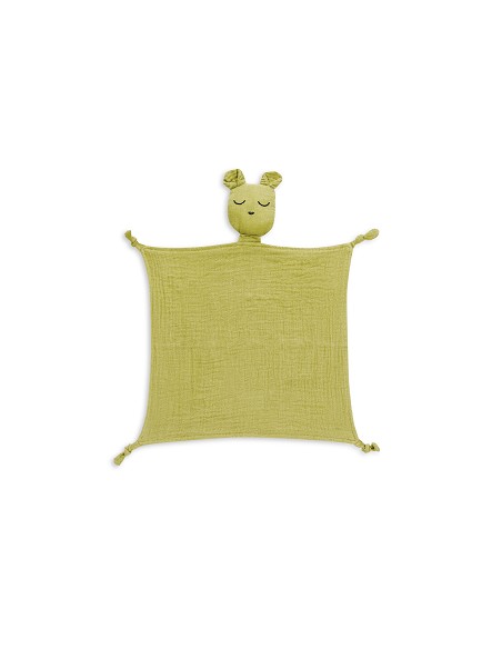 Capa Baño 1X1 Mod Oso+Dudu Muselina Bco/Verde