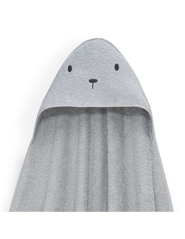 Capa Baño 1X1 Mod Oso+Dudu Muselina Gris
