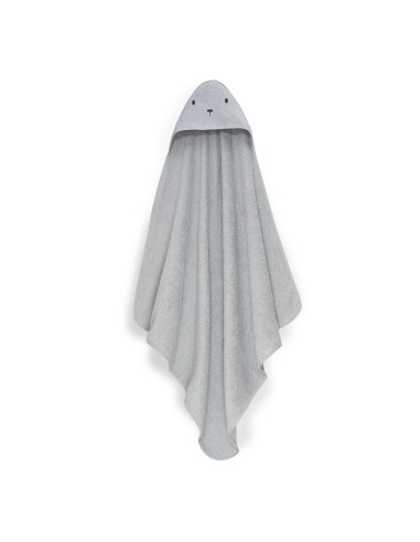 Capa Baño 1X1 Mod Oso+Dudu Muselina Gris
