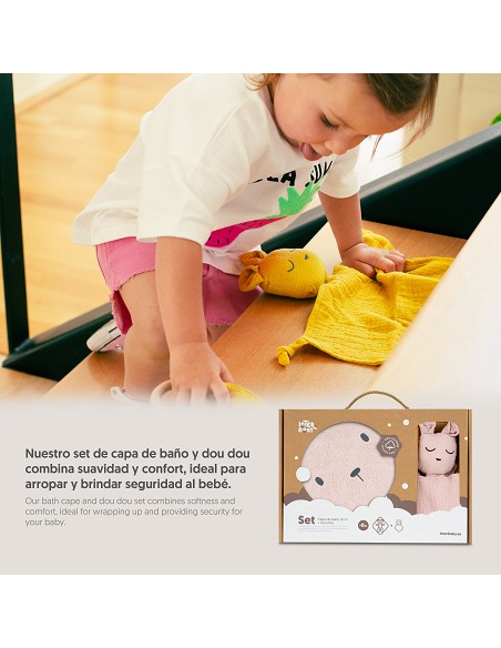 Capa Baño 1X1 Mod Oso+Dudu Muselina Rosa Maquillaje