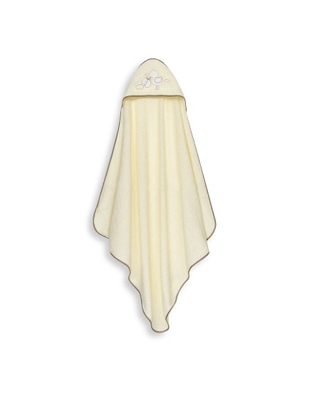 Capa Baño 1X1 Mod Cigueña Oso+Gorro Beig