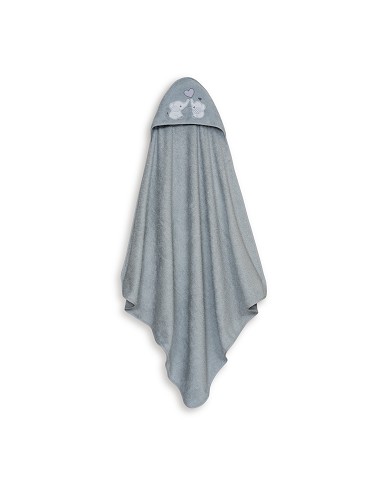 Capa Baño 1X1 Mod Parejita Elefante+Gorro Gris