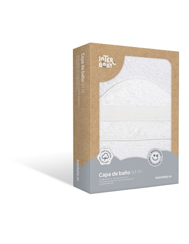 Capa de Baño 1 x 1 Mt Punto de Cruz Blanco