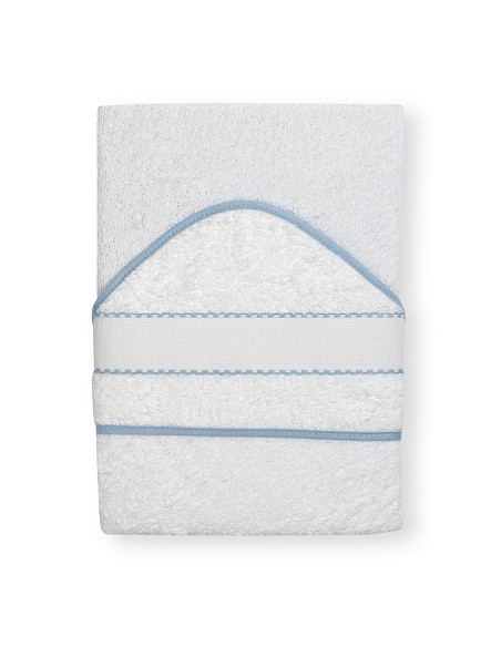 Capa de Baño 1 x 1 Mt Punto de Cruz Bco/Azul