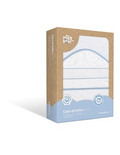 Capa de Baño 1 x 1 Mt Punto de Cruz Bco/Azul 2