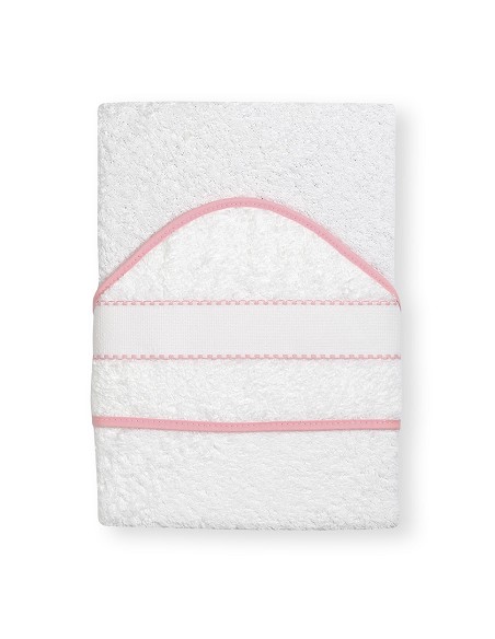 Capa de Baño 1 x 1 Mt Punto de Cruz Bco/Rosa