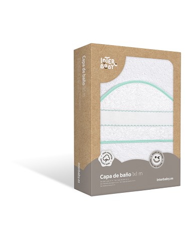 Capa de Baño 1 x 1 Mt Punto de Cruz Bco/Verde