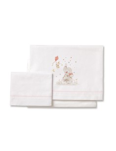 Triptico Coche  100 % Alg Mod  Elefante Bco/Rosa