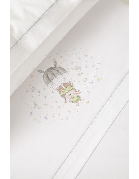 Triptico Coche  100 % Alg Mod  Paracaidas Bco/Gris