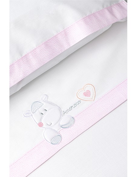 Trip Coche  Modelo Corazon Amoroso Bco/Rosa