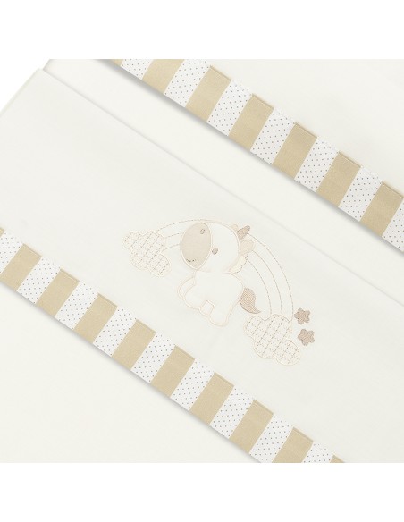 Triptico Coche Mod Unicornio Nubes Beig