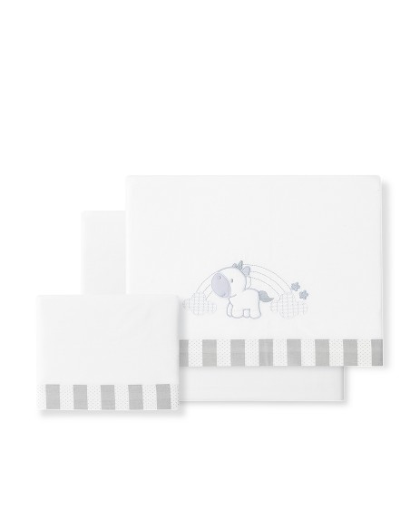Triptico Coche Mod Unicornio Nubes Bco/Gris