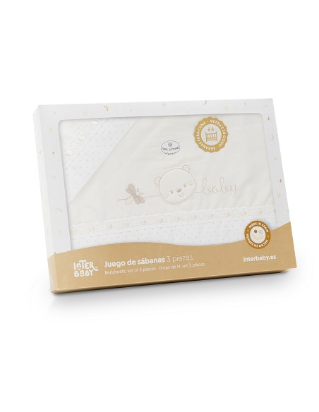 Triptico Coche Cara Osito Baby Pasacinta Beig