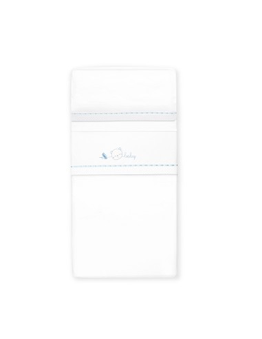 Triptico Coche Cara Osito Baby Pasacinta Bco/Azul