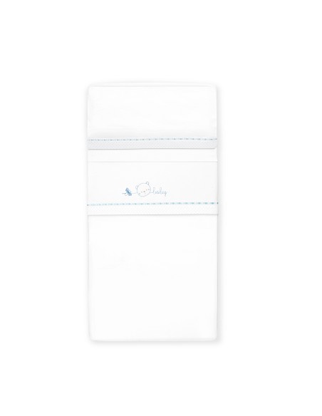 Triptico Coche Cara Osito Baby Pasacinta Bco/Azul