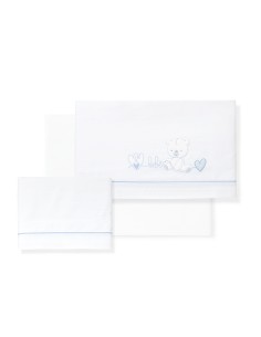 Triptico Coche Corazon Oso Bebe Bco/Azul