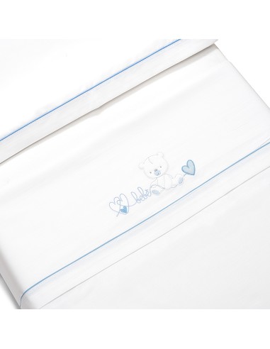 Triptico Coche Corazon Oso Bebe Bco/Azul