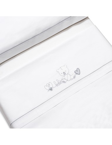 Triptico Coche Corazon Oso Bebe Bco/Gris