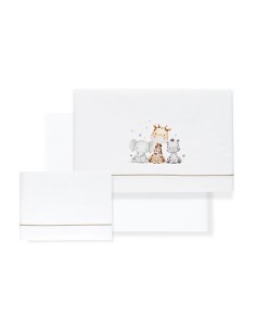 Triptico Coche Estampado Jirafa Elefante Bco/Verde