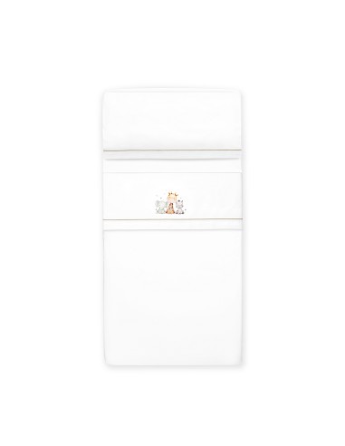 Triptico Coche Estampado Jirafa Elefante Bco/Verde