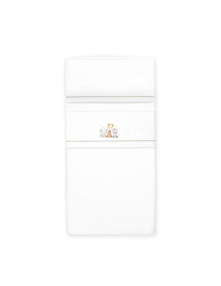 Triptico Coche Estampado Jirafa Elefante Bco/Verde