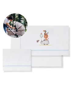 Triptico Coche Estampado Rino-Leon Bco/Azul