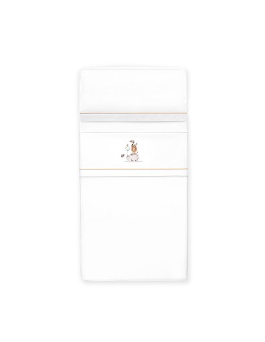 Triptico Coche Estampado Rino-Leon Bco/Beig