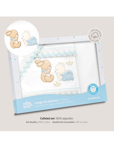 Triptico Coche Oso Tumbado Conejito Bco/Azul