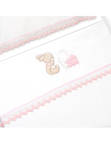 Triptico Coche Oso Tumbado Conejito Bco/Rosa