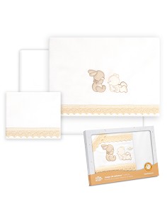Triptico Coche Oso Tumbado Conejito Bco/Beig