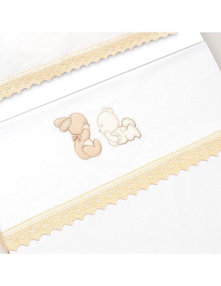 Triptico Coche Oso Tumbado Conejito Bco/Beig