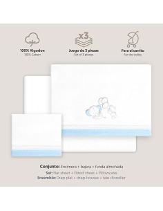 Triptico Coche Oso Elefante Globos Bco/Azul 2