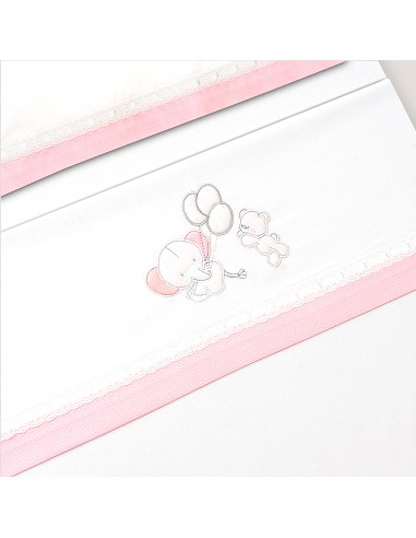 Triptico Coche Oso Elefante Globos Bco/Rosa