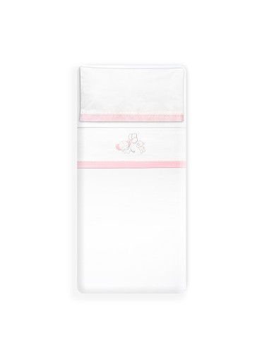 Triptico Coche Oso Elefante Globos Bco/Rosa